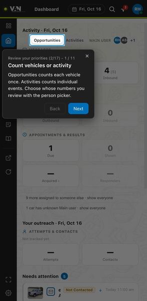 Screenshot: Count vehicles or activity