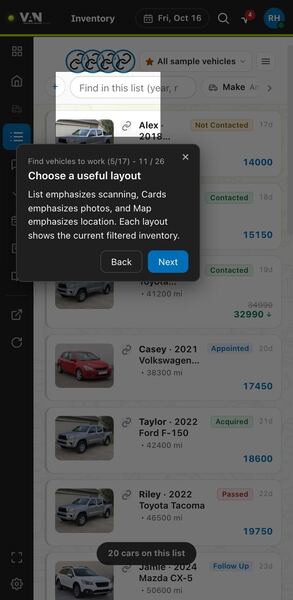 Screenshot: Choose a useful layout