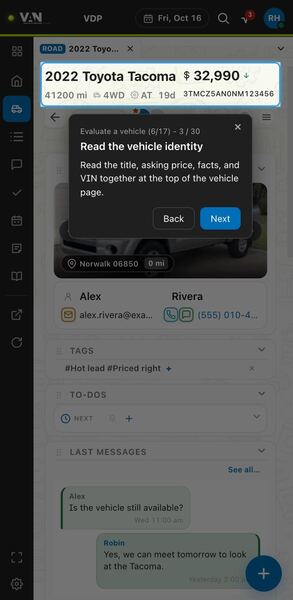 Screenshot: Read the vehicle identity