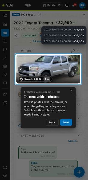 Screenshot: Inspect vehicle photos