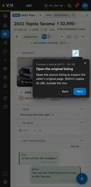 Screenshot: Open the original listing