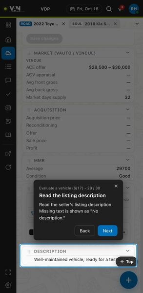 Screenshot: Read the listing description