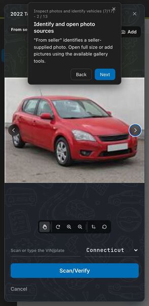 Screenshot: Identify and open photo sources