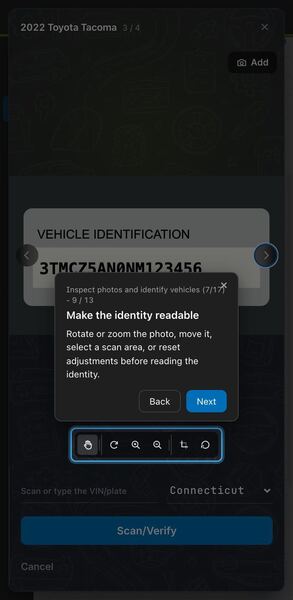 Screenshot: Make the identity readable