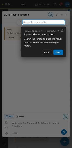 Screenshot: Search this conversation
