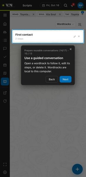 Screenshot: Use a guided conversation